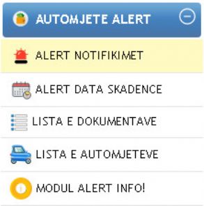 Sistem per Menaxhimin e Auto Mjeteve Alert per Makina