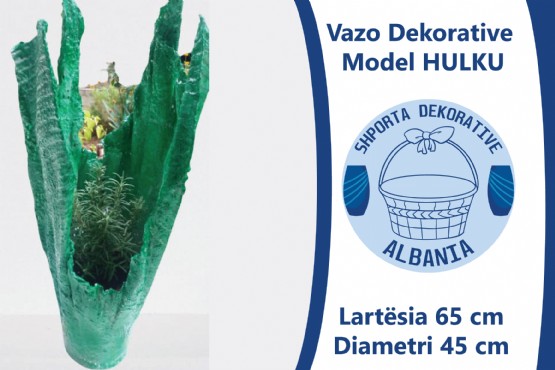 Vazo Dekorative Model HULKU, Leze Dekor, Vazo Dekorative per shtepi, Vazo lulesh dekorative, punime artizanat, Vazo per lule, Vazo moderne, Vazo Dekorative Albania, Dekorime artistike, handicraft, Artworks, handiwork